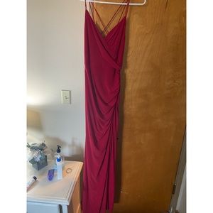 Red maxi gown